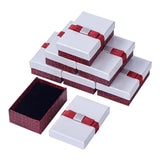 10pcs Cardboard Jewelry Gift Boxes Storage with Bowknot Rectangle