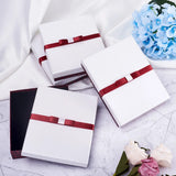 10pcs Cardboard Jewelry Gift Boxes Storage with Bowknot Rectangle