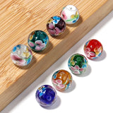 10pcs 12mm Luminous Flower Lampwork Beads for Necklace and Bracelet Making