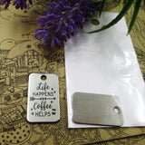 10pcs Coffee Helps Stainless Steel Charms 5 Styles DIY Necklace Bracelets