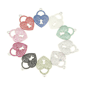10pcs Lock Heart Charms DIY Jewelry Accessories