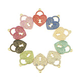 10pcs Lock Heart Charms DIY Jewelry Accessories