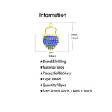 10pcs Heart Lock Charms DIY Jewelry Accessories HT0062-HT0063