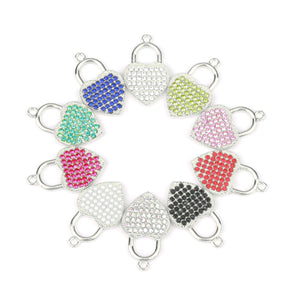 10pcs Heart Lock Charms DIY Jewelry Accessories HT0062-HT0063