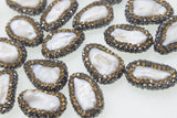 10pcs Biwa Baroque Zircon Freshwater Pearl Beads 14*19mm DIY Jewelry Making