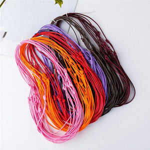 10pcs Colorful Wax Cord Necklace Cord 70cm DIY Jewelry Making Crafts