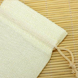 10pcs/lot Beige Jute Bags Drawstring Gift Bag Incense Storage Linen Bag