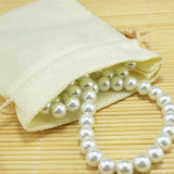 10pcs/lot Beige Jute Bags Drawstring Gift Bag Incense Storage Linen Bag