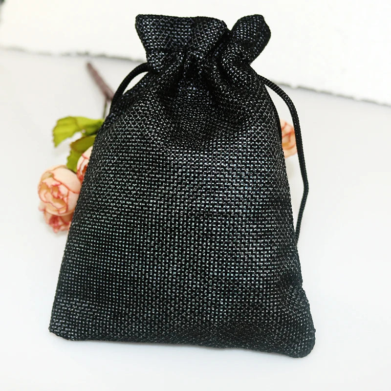 10pcs Jute Drawstring Gift Bags 10*14cm - Jewelry, Cosmetic, Incense Storage