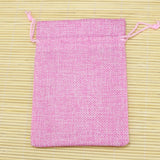 10pcs Pink Jute Bags Drawstring Gift Bag Wedding Favors Candy Jewelry Packaging