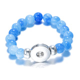 10pcs/lot Beaded Snap Bracelet & Bangle Acrylic Stone Snap Button Jewelry