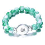 10pcs/lot Beaded Snap Bracelet & Bangle Acrylic Stone Snap Button Jewelry