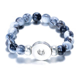 10pcs/lot Beaded Snap Bracelet & Bangle Acrylic Stone Snap Button Jewelry