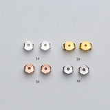 10pcs 925 Silver Earring Back Rose Butterfly Stopper Findings