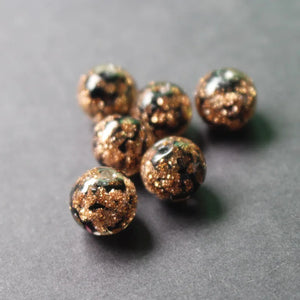 10pcs 10mm Lampwork Glass Beads Shinning Sand for Jewelry Making