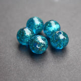 10pcs 10mm Lampwork Glass Beads Dust Sand Ocean for Jewelry Making