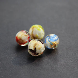 10pcs 10mm Lampwork Glass Beads Mix Colors for Jewelry Making