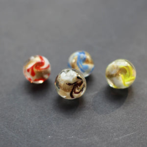 10pcs 10mm Lampwork Glass Beads Mix Colors for Jewelry Making