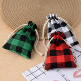 10pcs Linen Cotton Bag 3 Colors Drawstring Pouch Wedding Candy Gift Bags