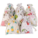 10pcs Linen Cotton Bag Drawstring Pouch Wedding Candy Gift Jewelry