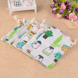 10pcs Linen Cotton Bag Drawstring Pouch Wedding Candy Gift Jewelry