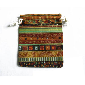 10pcs Exotic Christmas Wedding Gift Bag Jewelry Pouch Linen Fabric Drawstring