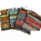 10pcs Exotic Christmas Wedding Gift Bag Jewelry Pouch Linen Fabric Drawstring