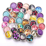10pcs Mixed Rhinestone Snap Buttons for Bracelet DIY Jewelry