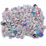 10pcs Mixed Rhinestone Snap Buttons for Bracelet DIY Jewelry