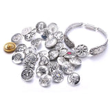 10pcs Mixed Rhinestone Snap Buttons for Bracelet DIY Jewelry