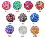 10pcs 12mm Faux Druzy Ring Pink Glitter Sparkly Rings