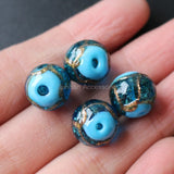 10pcs 12mm Lampwork Glass Beads Line Colorful Ocean