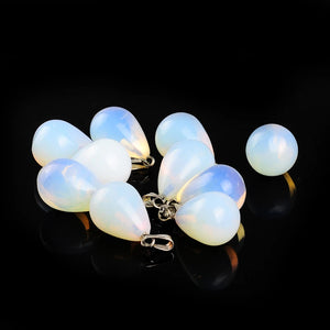 10pcs Opal Glass Water Drop Pendants 13*18mm for Necklace DIY Jewelry Making