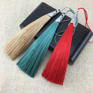10pcs Cone Alloy Cap Silk Tassel Fringe For Sewing Curtain Decoration
