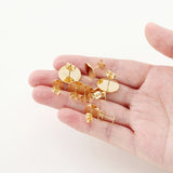 10pcs 14K 18K Plated Earring Studs Base Pins w/ Earring Plug Findings Ear Back