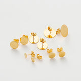 10pcs 14K 18K Plated Earring Studs Base Pins w/ Earring Plug Findings Ear Back