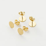 10pcs 14K 18K Plated Earring Studs Base Pins w/ Earring Plug Findings Ear Back