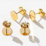 10pcs 14K 18K Plated Earring Studs Base Pins w/ Earring Plug Findings Ear Back