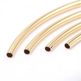 10pcs 14K Plated Metal Curved Tube Spacers Beads for DIY Jewelry Making