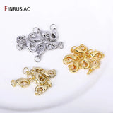 10pcs 14k/18k Plated Brass Lobster Clasps 4mm Rings, 10mm 12mm Jewelry Making