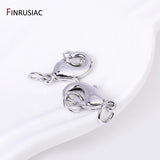 10pcs 14k/18k Plated Brass Lobster Clasps 4mm Rings, 10mm 12mm Jewelry Making