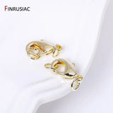 10pcs 14k/18k Plated Brass Lobster Clasps 4mm Rings, 10mm 12mm Jewelry Making