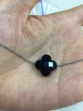 (10pcs/lot) 14mm Dark Sandstone Clover Glass Gems with Hole Drilling