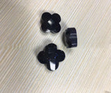 (10pcs/lot) 14mm Dark Sandstone Clover Glass Gems with Hole Drilling