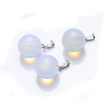 10pcs 14mm Opal Glass Lampwork Charm Pendant DIY Jewelry Making