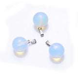 10pcs 14mm Opal Glass Lampwork Charm Pendant DIY Jewelry Making