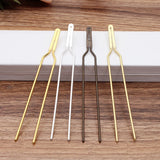10pcs/lot 15*132mm Hair Fork Blank Metal DIY Hair Accessories For Women