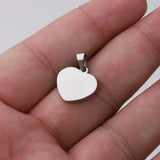 10pcs 15*15mm Heart Charm Tag Stainless Steel Love Heart Pendant DIY Jewelry