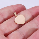 10pcs 15*15mm Heart Charm Tag Stainless Steel Love Heart Pendant DIY Jewelry