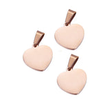 10pcs 15*15mm Heart Charm Tag Stainless Steel Love Heart Pendant DIY Jewelry